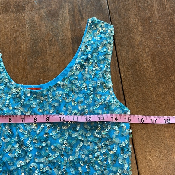 Jane Blue sparky tanktop with stretch - Picture 4 of 8